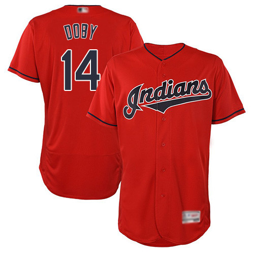 Indians #14 Larry Doby Red Flexbase Authentic Collection Stitched Baseball Jersey Indians #14 Larry Doby Red Flexbase Authentic Collection Stitched Baseball Jersey