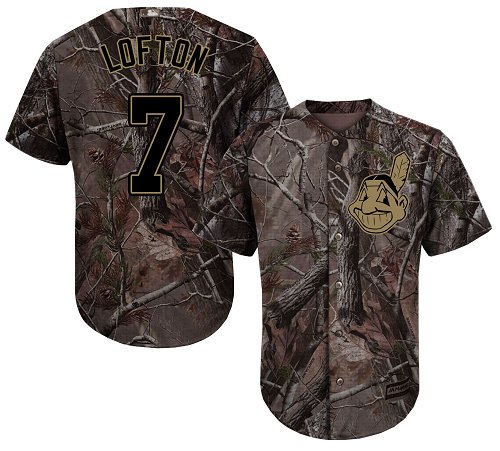 Indians #7 Kenny Lofton Camo Realtree Collection Cool Base Stitched Youth Baseball Jersey Indians #7 Kenny Lofton Camo Realtree Collection Cool Base Stitched Youth Baseball Jersey