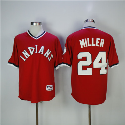 Indians #24 Andrew Miller Red Turn Back The Clock Stitched MLB Jersey Indians #24 Andrew Miller Red Turn Back The Clock Stitched MLB Jersey