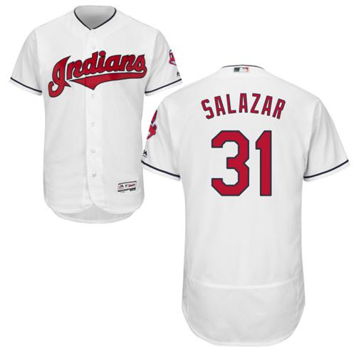 Indians #31 Danny Salazar White Flexbase Authentic Collection Stitched MLB Jersey Indians #31 Danny Salazar White Flexbase Authentic Collection Stitched MLB Jersey