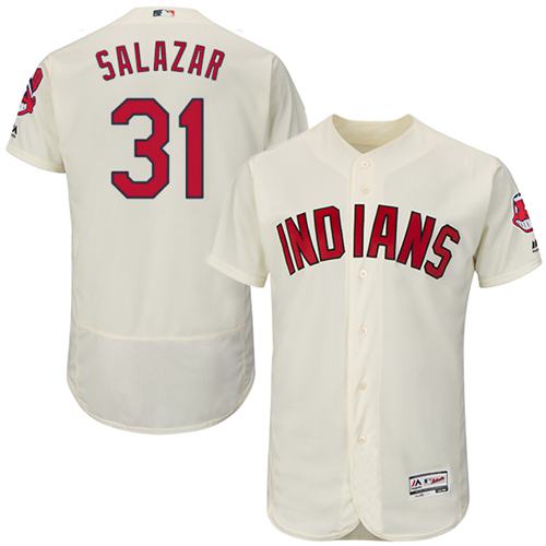 Indians #31 Danny Salazar Cream Flexbase Authentic Collection Stitched MLB Jersey Indians #31 Danny Salazar Cream Flexbase Authentic Collection Stitched MLB Jersey