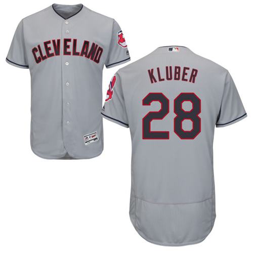 Indians #28 Corey Kluber Grey Flexbase Authentic Collection Stitched MLB Jersey Indians #28 Corey Kluber Grey Flexbase Authentic Collection Stitched MLB Jersey