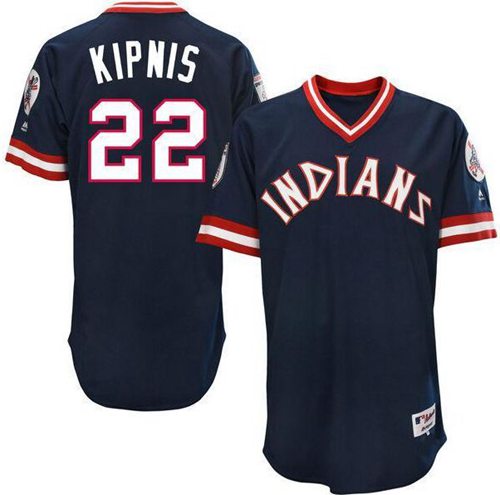 Indians #22 Jason Kipnis Navy Blue 1976 Turn Back The Clock Stitched MLB Jersey Indians #22 Jason Kipnis Navy Blue 1976 Turn Back The Clock Stitched MLB Jersey