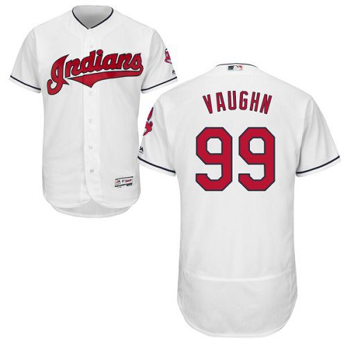 Indians #99 Ricky Vaughn White Flexbase Authentic Collection Stitched MLB Jersey Indians #99 Ricky Vaughn White Flexbase Authentic Collection Stitched MLB Jersey