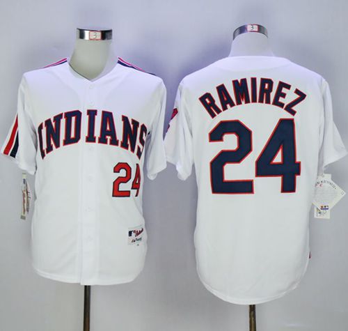 Indians #24 Manny Ramirez White 1978 Turn Back The Clock Stitched MLB Jersey Indians #24 Manny Ramirez White 1978 Turn Back The Clock Stitched MLB Jersey
