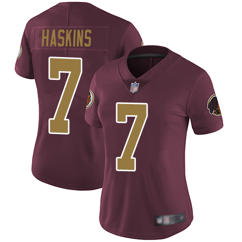 Redskins #7 Dwayne Haskins Burgundy Red Alternate Women's Stitched Football Vapor Untouchable Limited Jersey Redskins #7 Dwayne Haskins Burgundy Red Alternate Women's Stitched Football Vapor Untouchable Limited Jersey