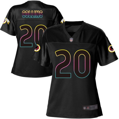 Redskins #20 Landon Collins Black Women's Football Fashion Game Jersey Redskins #20 Landon Collins Black Women's Football Fashion Game Jersey
