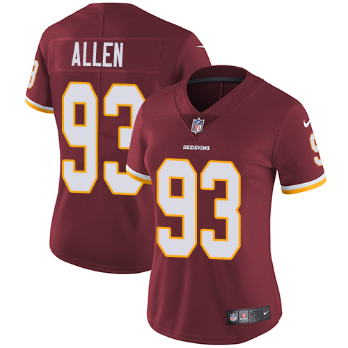 Nike Redskins #93 Jonathan Allen Burgundy Red Team Color Women's Stitched NFL Vapor Untouchable Limited Jersey Nike Redskins #93 Jonathan Allen Burgundy Red Team Color Women's Stitched NFL Vapor Untouchable Limited Jersey