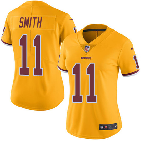 Nike Redskins #11 Alex Smith Gold Women's Stitched NFL Limited Rush Jersey Nike Redskins #11 Alex Smith Gold Women's Stitched NFL Limited Rush Jersey