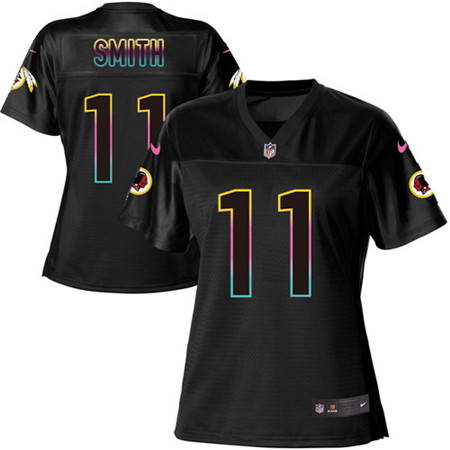 Nike Redskins #11 Alex Smith Black Women's NFL Fashion Game Jersey Nike Redskins #11 Alex Smith Black Women's NFL Fashion Game Jersey