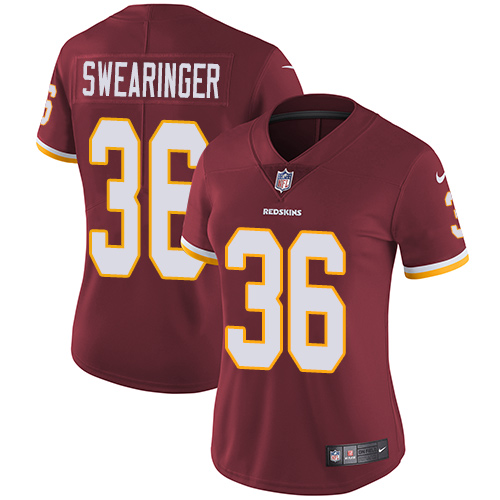 Nike Redskins #36 D.J. Swearinger Burgundy Red Team Color Women's Stitched NFL Vapor Untouchable Limited Jersey Nike Redskins #36 D.J. Swearinger Burgundy Red Team Color Women's Stitched NFL Vapor Untouchable Limited Jersey
