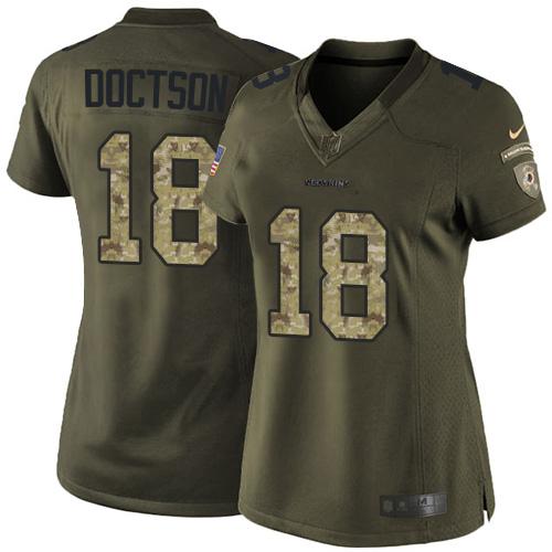 Nike Redskins #18 Josh Doctson Green Women's Stitched NFL Limited Salute to Service Jersey