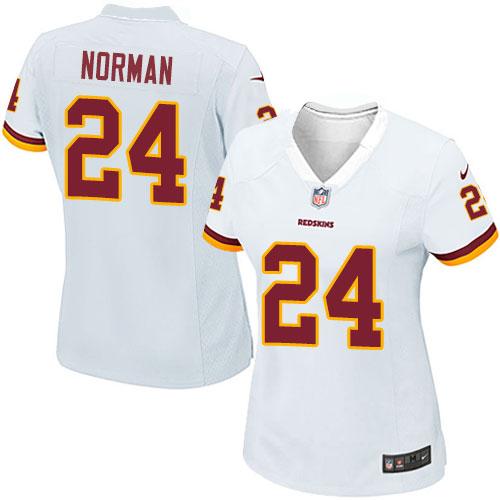 Nike Redskins #24 Josh Norman White Women's Stitched NFL Elite Jersey