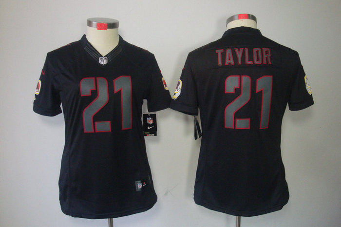 Women NEW NFL Washington Redskins #21 Sean Taylor Impact Limited Black Jerseys