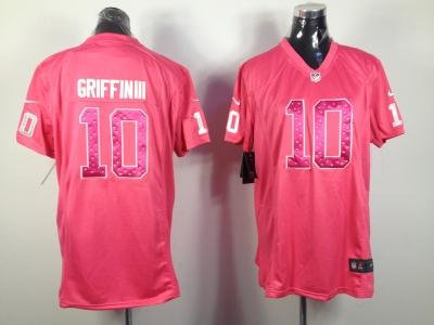 NEW Women washington redskins #10 Robert griffin iii Pink Jerseys