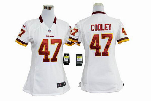 Women Nike Washington Redskins 47 Chris Cooley White Jerseys