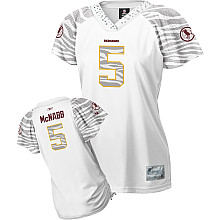 Reebok Washington Redskins 5# Donovan McNabb Women's Zebra Field Flirt Fashion white Jersey