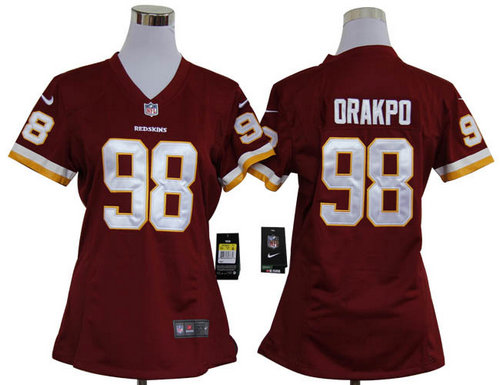Women Nike Washington Red Skins 98 Orakpo Authentic Game Jerseys