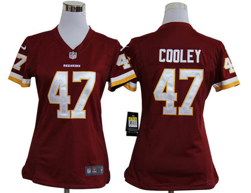 Women Nike Washington Red Skins 47 Cooley Authentic Game Jerseys