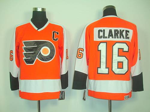 Youth Flyers #16 Clarke Orange CCM Throwback Stitched NHL Jersey Youth Flyers #16 Clarke Orange CCM Throwback Stitched NHL Jersey