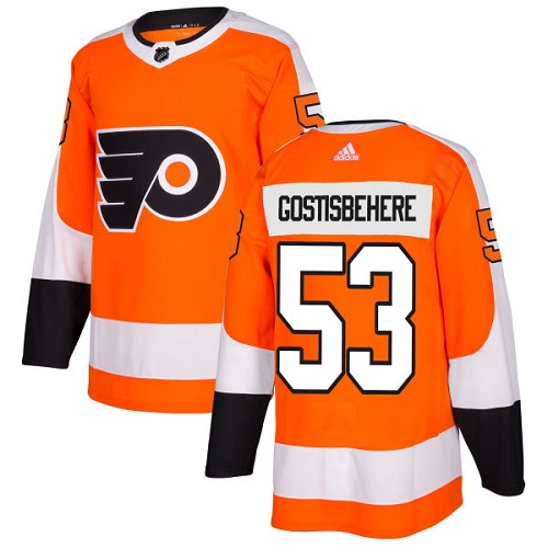 Adidas Flyers #53 Shayne Gostisbehere Orange Home Authentic Stitched Youth NHL Jersey Adidas Flyers #53 Shayne Gostisbehere Orange Home Authentic Stitched Youth NHL Jersey