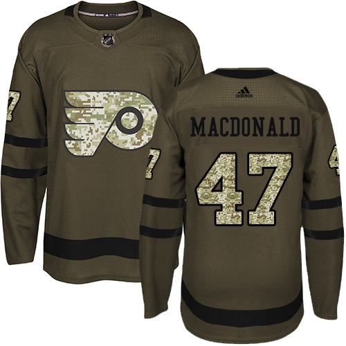Adidas Flyers #47 Andrew MacDonald Green Salute to Service Stitched Youth NHL Jersey Adidas Flyers #47 Andrew MacDonald Green Salute to Service Stitched Youth NHL Jersey