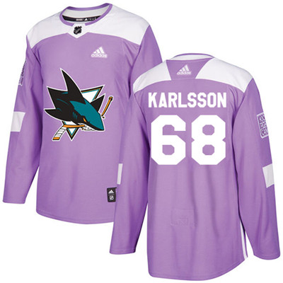 Adidas Sharks #68 Melker Karlsson Purple Authentic Fights Cancer Stitched Youth NHL Jersey Adidas Sharks #68 Melker Karlsson Purple Authentic Fights Cancer Stitched Youth NHL Jersey