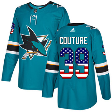 Adidas Sharks #39 Logan Couture Teal Home Authentic USA Flag Stitched Youth NHL Jersey Adidas Sharks #39 Logan Couture Teal Home Authentic USA Flag Stitched Youth NHL Jersey