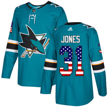 Adidas Sharks #31 Martin Jones Teal Home Authentic USA Flag Stitched Youth NHL Jersey Adidas Sharks #31 Martin Jones Teal Home Authentic USA Flag Stitched Youth NHL Jersey