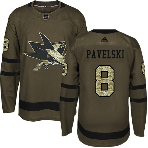 Adidas Sharks #8 Joe Pavelski Green Salute to Service Stitched Youth NHL Jersey Adidas Sharks #8 Joe Pavelski Green Salute to Service Stitched Youth NHL Jersey