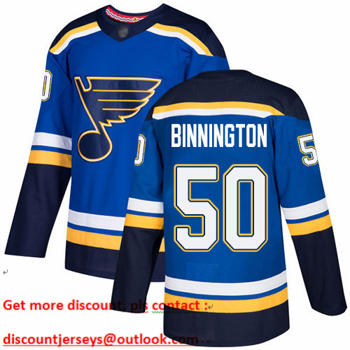 Blues #50 Jordan Binnington Blue Home Authentic Stitched Youth Hockey Jersey Blues #50 Jordan Binnington Blue Home Authentic Stitched Youth Hockey Jersey