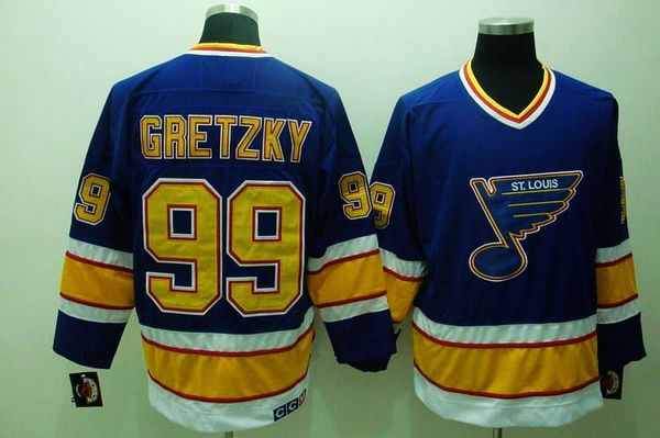 Youth Blues #99 Wayne Gretzky Stitched Blue CCM Throwback NHL Jersey Youth Blues #99 Wayne Gretzky Stitched Blue CCM Throwback NHL Jersey