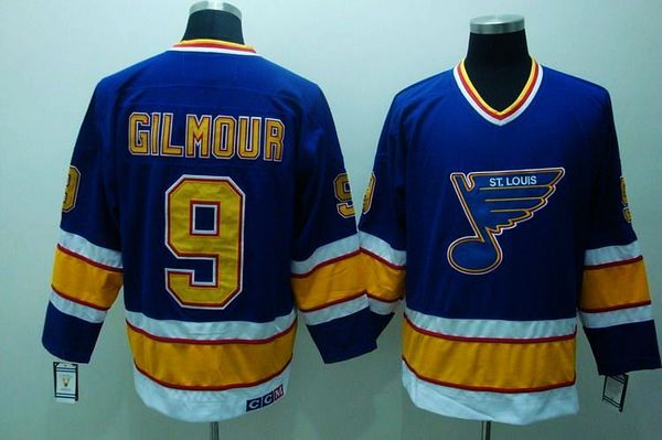 Youth Blues #9 Doug Gilmour Stitched Blue CCM Throwback NHL Jersey Youth Blues #9 Doug Gilmour Stitched Blue CCM Throwback NHL Jersey