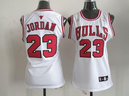 Bulls #23 Michael Jordan White Home Women's Stitched NBA Jersey Bulls #23 Michael Jordan White Home Women's Stitched NBA Jersey