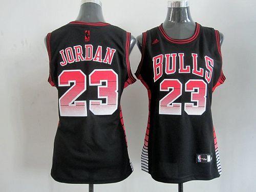 Bulls #23 Michael Jordan Black Vibe Women's Stitched NBA Jersey Bulls #23 Michael Jordan Black Vibe Women's Stitched NBA Jersey