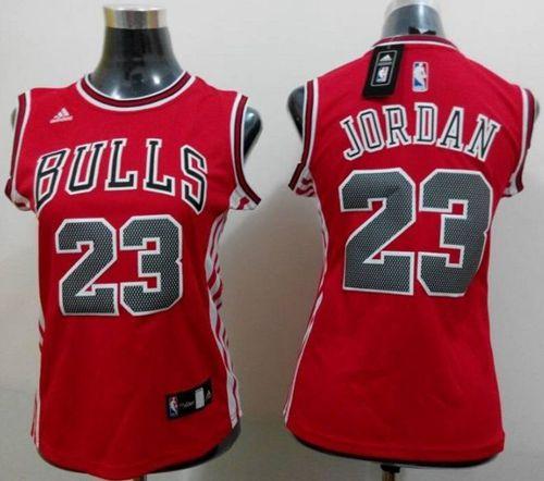 Bulls #23 Michael Jordan Red Women's Road Stitched NBA Jersey Bulls #23 Michael Jordan Red Women's Road Stitched NBA Jersey