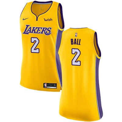 Nike Lakers #2 Lonzo Ball Gold Women's NBA Swingman Icon Edition Jersey Nike Lakers #2 Lonzo Ball Gold Women's NBA Swingman Icon Edition Jersey