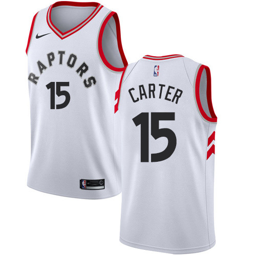 Raptors #15 Vince Carter White Women's Basketball Swingman Association Edition Jersey
