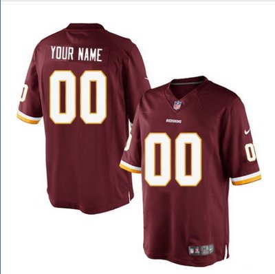 Men's Nike Washington Redskins Customized Limited Burgundy Red Team Color NFL Jersey