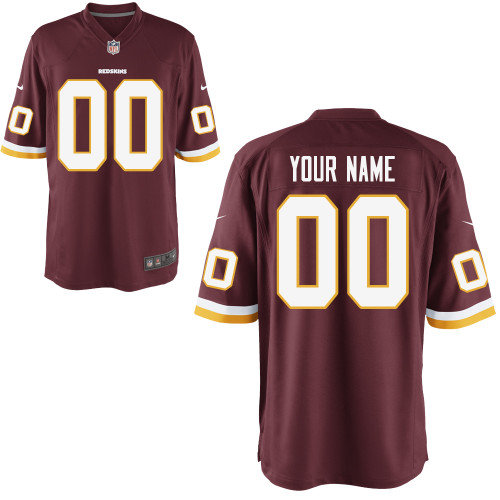 Men's Nike Washington Redskins Customized Game Team Color Jerseys (S-4XL)