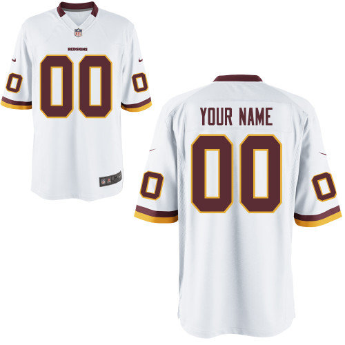 Men's Nike Washington Redskins Customized Game White Jerseys (S-4XL)