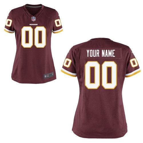 Women's Nike Washington Redskins Customized Game Team red Jerseys