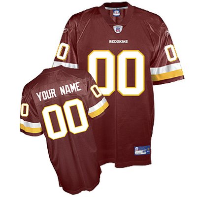 Washington Redskins Customized Team Color Jersey (S-5XL)