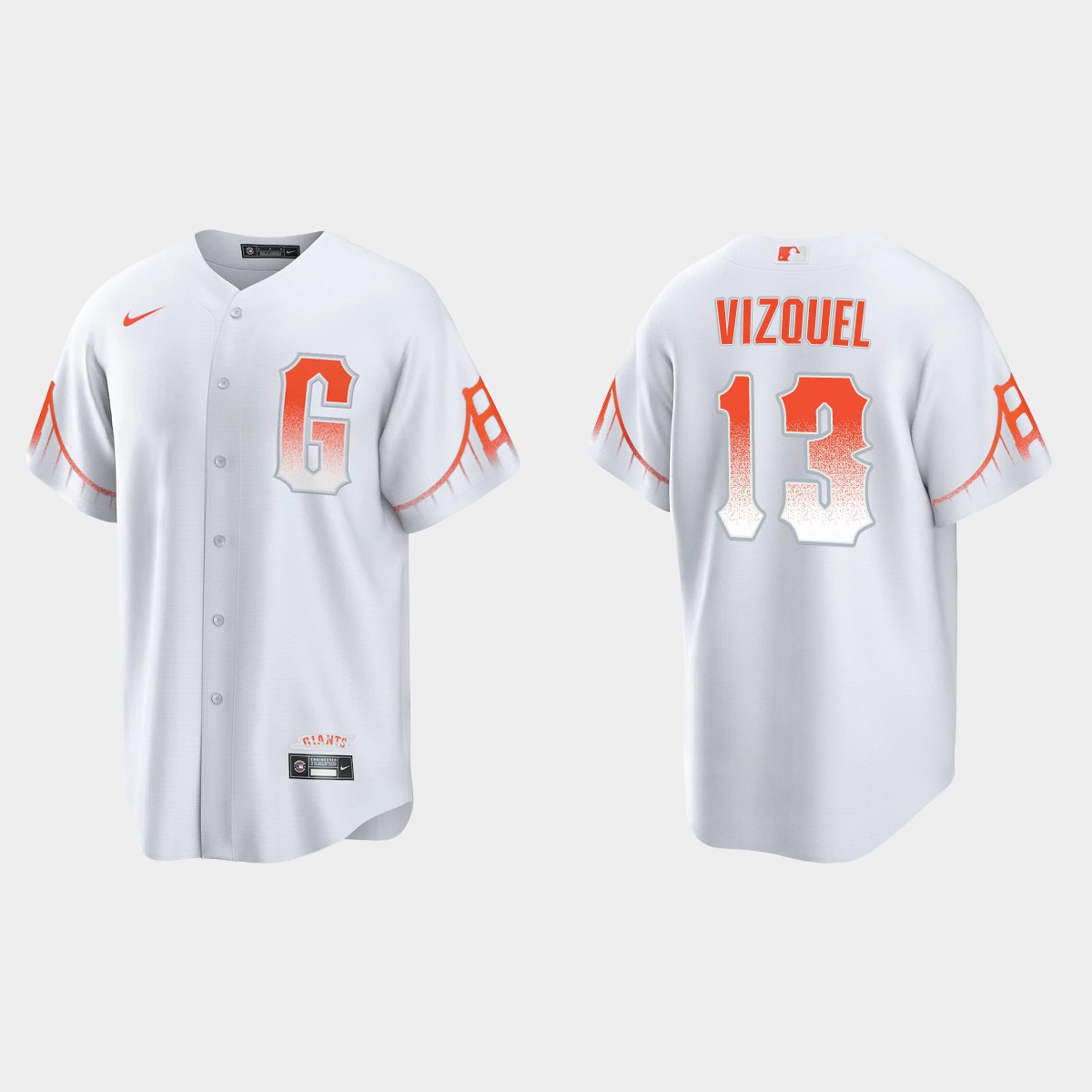 San Francisco Giants #13 Omar Vizquel Men's 2021 City Connect White Fan's Version Jersey