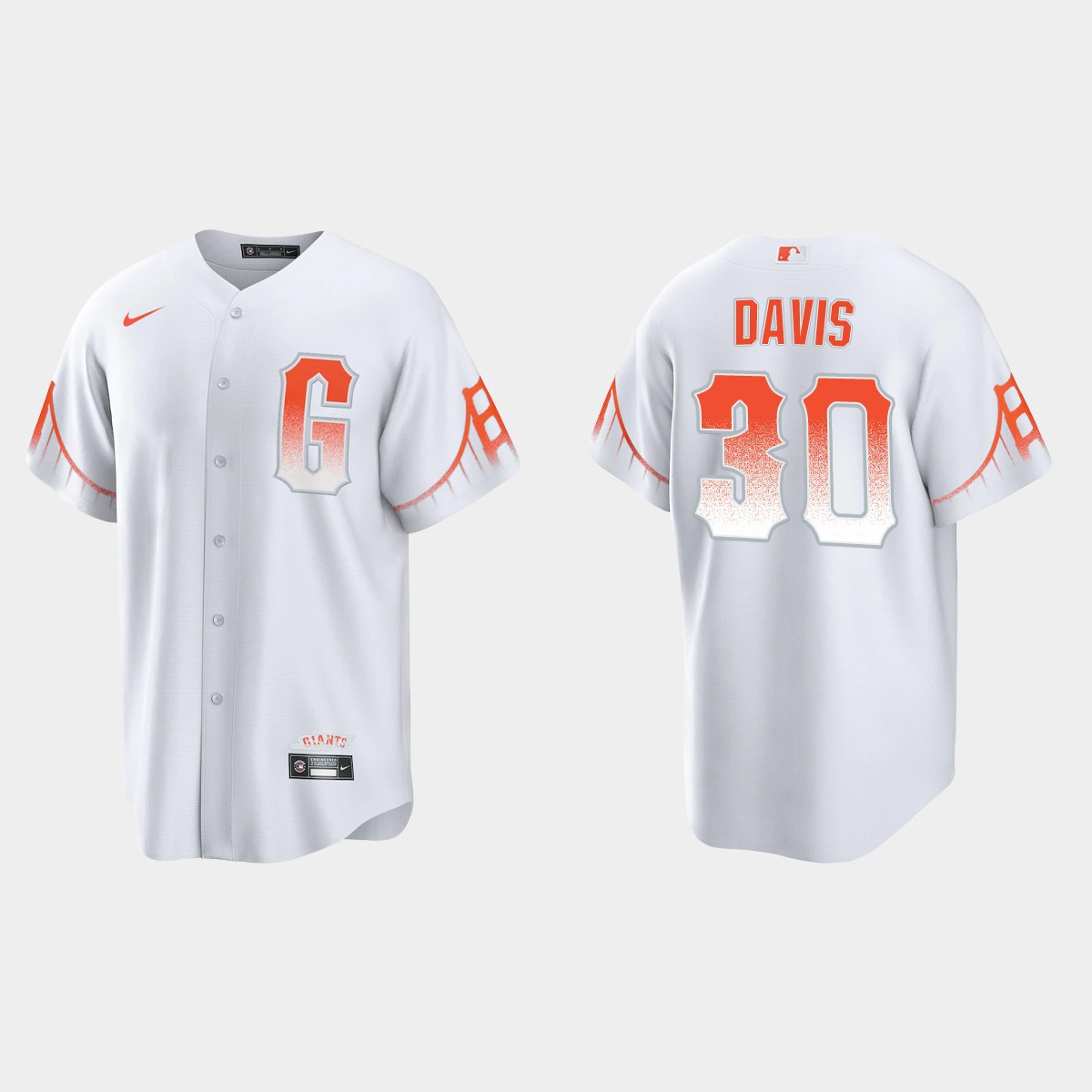 San Francisco Giants #30 Chili Davis Men's 2021 City Connect White Fan's Version Jersey