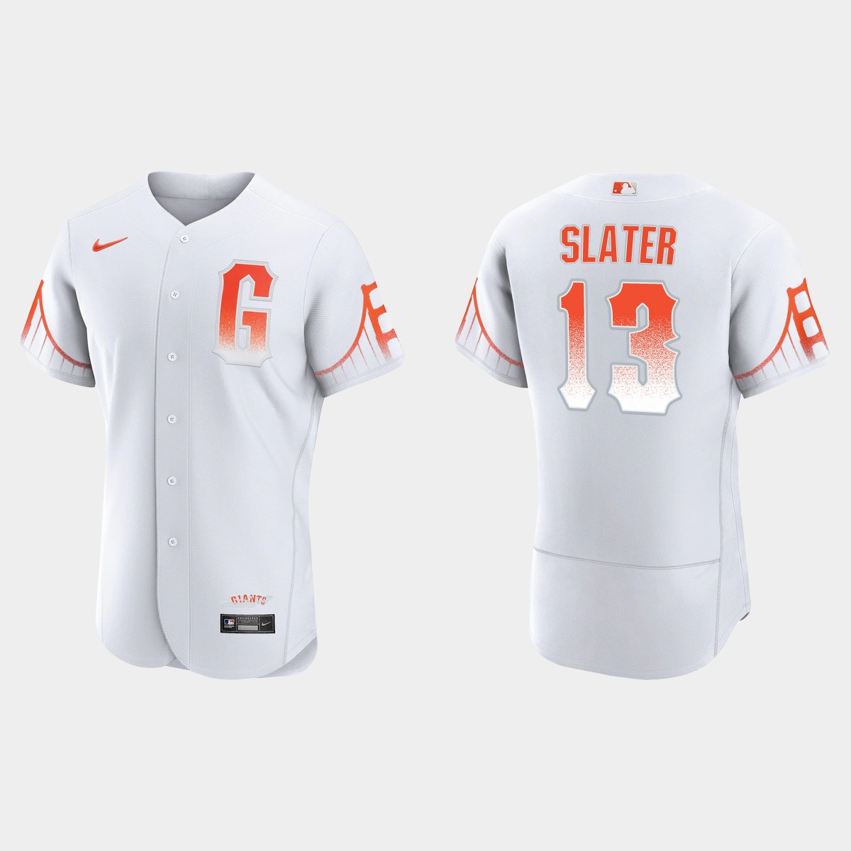 San Francisco Giants #13 Austin Slater Men's 2021 City Connect Authentic White Jersey