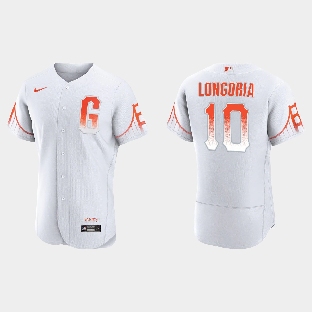 San Francisco Giants #10 Evan Longoria Men's 2021 City Connect Authentic White Jersey
