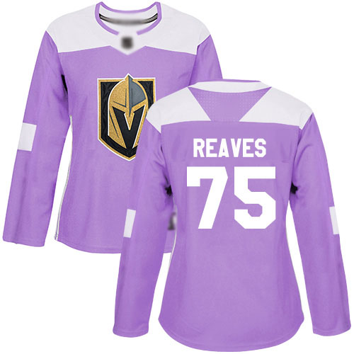 Golden Knights #75 Ryan Reaves Purple Authentic Fights Cancer Women's Stitched Hockey Jersey Golden Knights #75 Ryan Reaves Purple Authentic Fights Cancer Women's Stitched Hockey Jersey