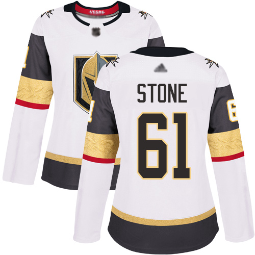 Golden Knights #61 Mark Stone White Road Authentic Women's Stitched Hockey Jersey Golden Knights #61 Mark Stone White Road Authentic Women's Stitched Hockey Jersey