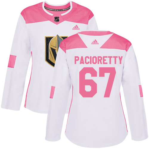 Adidas Golden Knights #67 Max Pacioretty White Pink Authentic Fashion Women's Stitched NHL Jersey Adidas Golden Knights #67 Max Pacioretty White Pink Authentic Fashion Women's Stitched NHL Jersey